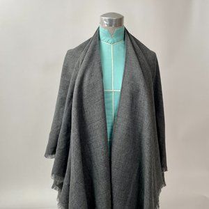 V. FRAAS Grey Ruana Wrap Shawl, Made In Germany, One Size